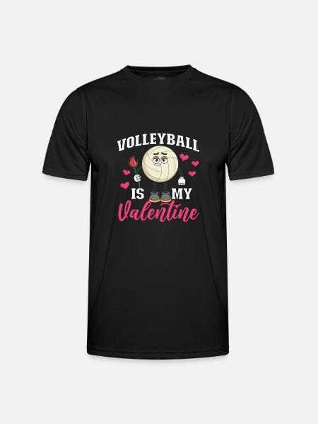 Volleyball Player Team Valentines - Men's Functional T-Shirt - black