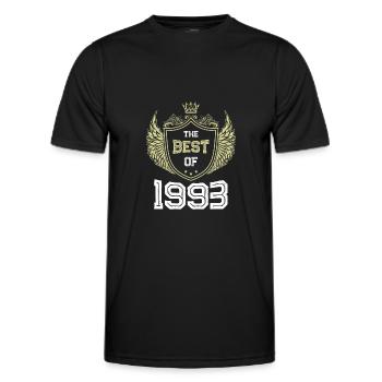 1993 best of - T-shirt sport Homme - noir - Devant - AI Model Male 178 dark (178cm)