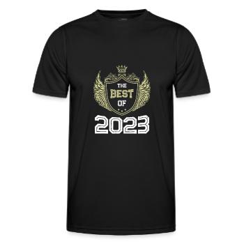 2023 best of - T-shirt sport Homme - noir - Devant - AI Model Male 178 dark (178cm)