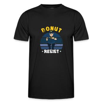 Police Cop Officer Police Office - Men's Functional T-Shirt - black - Front - AI Model Male 178 dark (178cm)