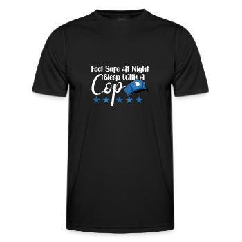 Police Cop Officer Police Office - Männer Funktions-T-Shirt - Schwarz - Vorne - AI Model Male 178 dark (178cm)