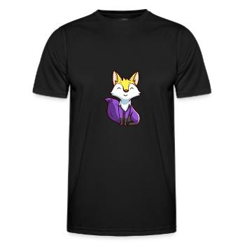 Fox Foxes Fox Forest Animal Forest Animal Gift - Men's Functional T-Shirt - black - Front - AI Model Male 178 dark (178cm)