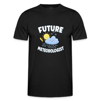 Meteorologist Weather Forecast - Men's Functional T-Shirt - black - Front - AI Model Male 178 dark (178cm)