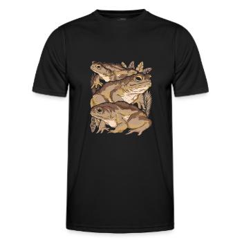 Amphibians Nature Animal Motif Gift Frog Toad - Men's Functional T-Shirt - black - Front - AI Model Male 178 dark (178cm)