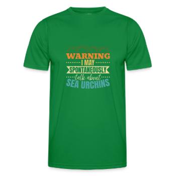 Warnung: Ich kann spontan über Seeigel sprechen - Männer Funktions-T-Shirt - Kelly Green - Vorne - AI Model Male 178 dark (178cm)