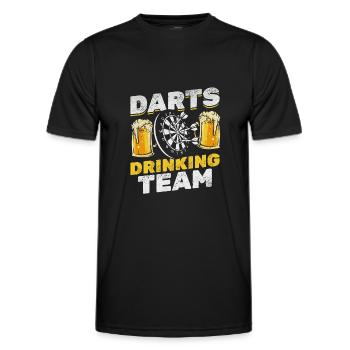 Darts Drinking Team Drôle joueur de fléchettes - T-shirt sport Homme - noir - Devant - AI Model Male 178 dark (178cm)