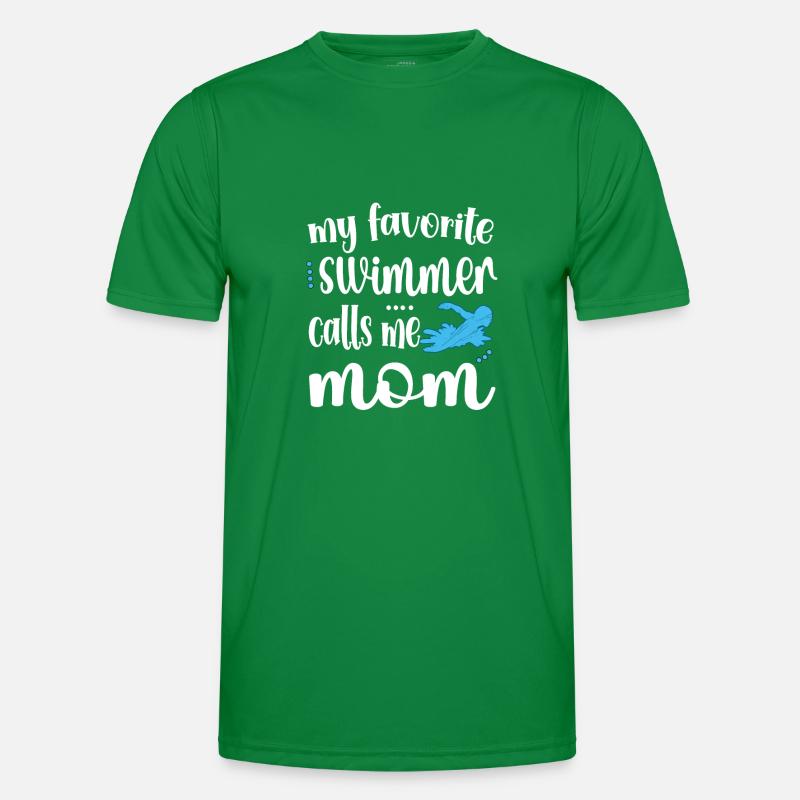 Schwimmmama Geschenk Mutter Schwimmer Schwimm-Mama Männer Funktions-T-Shirt