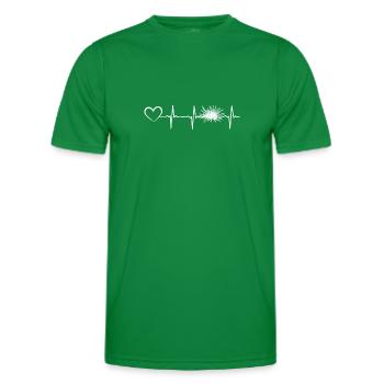 Seeigel-Liebhaber Seeigel Heartbeat Seeigel - Männer Funktions-T-Shirt - Kelly Green - Vorne - AI Model Male 178 dark (178cm)