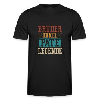 Bruder Onkel Legend Patenonkel Taufpate - Männer Funktions-T-Shirt - Schwarz - Vorne - AI Model Male 178 dark (178cm)