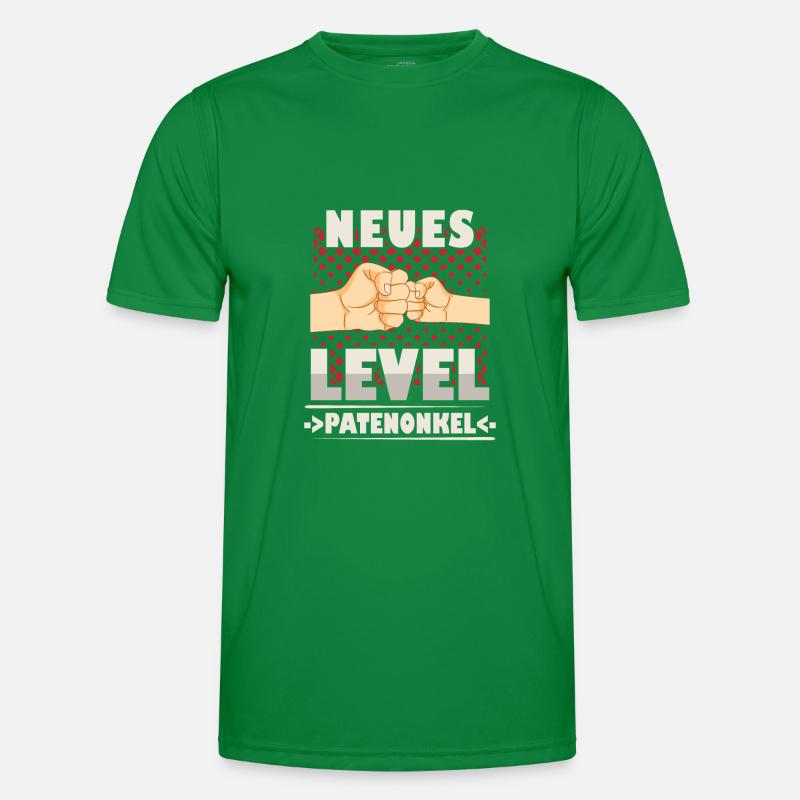 Neues Level Patenonkel Taufpate Männer Funktions-T-Shirt