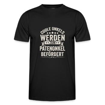 Coole Onkels werden Patenonkel Taufpate - Männer Funktions-T-Shirt - Schwarz - Vorne - AI Model Male 178 dark (178cm)