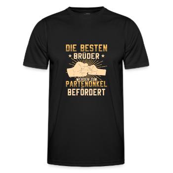 Die Besten Brüder werden Patenonkel Taufpate - Männer Funktions-T-Shirt - Schwarz - Vorne - AI Model Male 178 dark (178cm)