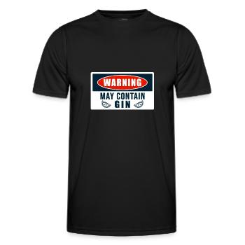 Warning May Contain Gin - Männer Funktions-T-Shirt - Schwarz - Vorne - AI Model Male 178 dark (178cm)