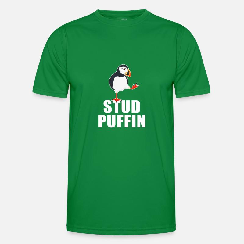 Stud Puffin Grebe Seabird Puffin Men's Functional T-Shirt