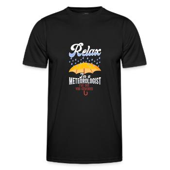 Météorologue Prévisions météorologiques - T-shirt sport Homme - noir - Devant - AI Model Male 178 dark (178cm)