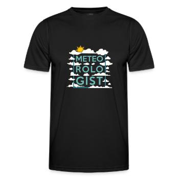 Météorologue Prévisions météorologiques - T-shirt sport Homme - noir - Devant - AI Model Male 178 dark (178cm)