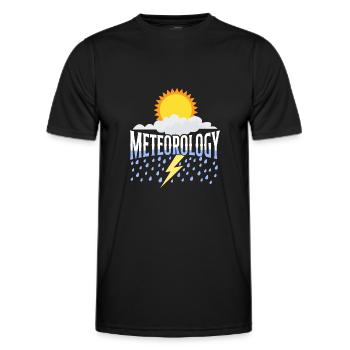 Météorologue Prévisions météorologiques - T-shirt sport Homme - noir - Devant - AI Model Male 178 dark (178cm)