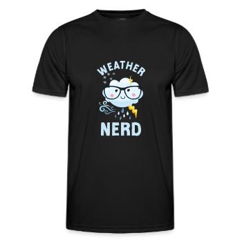 Meteorologist Weather Forecast - Men's Functional T-Shirt - black - Front - AI Model Male 178 dark (178cm)