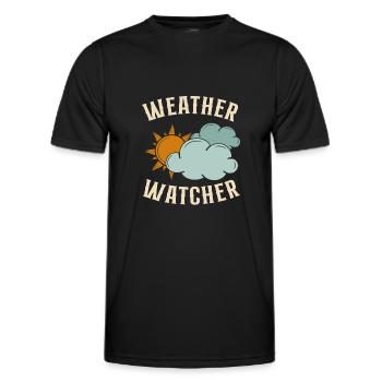 Meteorologist Weather Forecast - Men's Functional T-Shirt - black - Front - AI Model Male 178 dark (178cm)