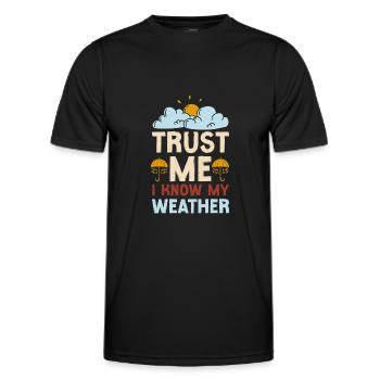 Météorologue Prévisions météorologiques - T-shirt sport Homme - noir - Devant - AI Model Male 178 dark (178cm)