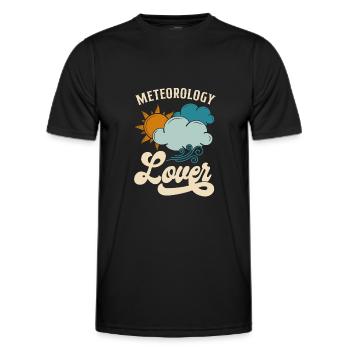 Meteorologist Weather Forecast - Men's Functional T-Shirt - black - Front - AI Model Male 178 dark (178cm)