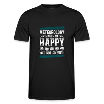 Météorologue Prévisions météorologiques - T-shirt sport Homme - noir - Devant - AI Model Male 178 dark (178cm)