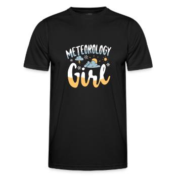 Meteorologist Weather Forecast - Men's Functional T-Shirt - black - Front - AI Model Male 178 dark (178cm)