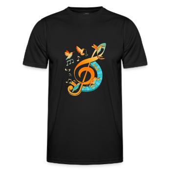Clef - Men's Functional T-Shirt - black - Front - AI Model Male 178 dark (178cm)