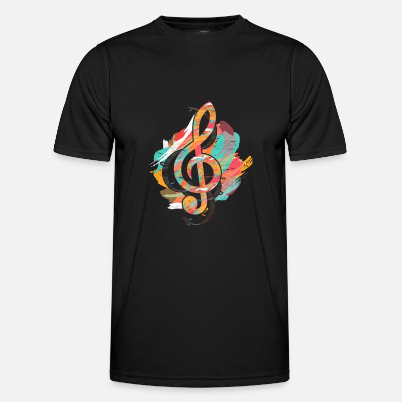 Notenschlüssel Männer Funktions-T-Shirt