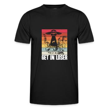 Get in Loser - Männer Funktions-T-Shirt - Schwarz - Vorne - AI Model Male 178 dark (178cm)