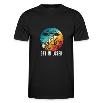 Get in Loser - Männer Funktions-T-Shirt - Schwarz - Vorne - AI Model Male 178 dark (178cm)