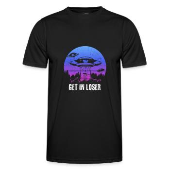 Get in Loser - Männer Funktions-T-Shirt - Schwarz - Vorne - AI Model Male 178 dark (178cm)