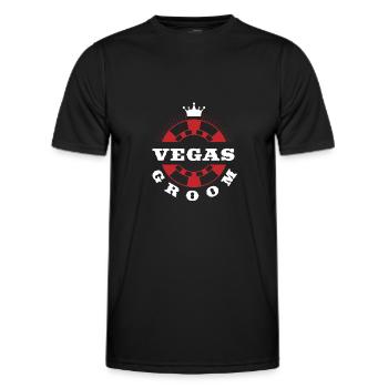Las Vegas Groom Squad Vegas Wedding - Men's Functional T-Shirt - black - Front - AI Model Male 178 dark (178cm)