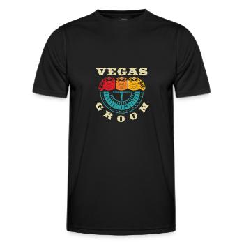 Las Vegas Groom Squad Vegas Wedding - Men's Functional T-Shirt - black - Front - AI Model Male 178 dark (178cm)