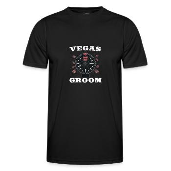Las Vegas Groom Squad Vegas Wedding - Men's Functional T-Shirt - black - Front - AI Model Male 178 dark (178cm)