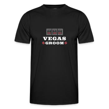 Las Vegas Groom Squad Vegas Wedding - Men's Functional T-Shirt - black - Front - AI Model Male 178 dark (178cm)
