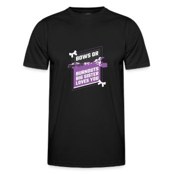 Burnouts Or Bows Gender Reveal Party - T-shirt sport Homme - noir - Devant - AI Model Male 178 dark (178cm)