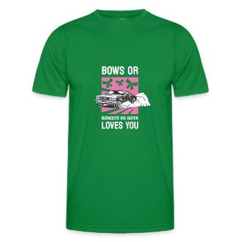 Burnouts Or Bows Gender Reveal Party - T-shirt sport Homme - vert - Devant - AI Model Male 178 dark (178cm)