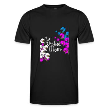 Orchid Mother's Day Gift Florist Orchid - Men's Functional T-Shirt - black - Front - AI Model Male 178 dark (178cm)