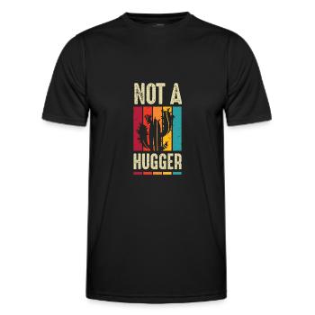 I'm Not A Hugger Cactus - Männer Funktions-T-Shirt - Schwarz - Vorne - AI Model Male 178 dark (178cm)