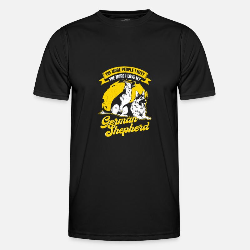 Deutscher Schäferhund Hund Hundehalter Geschenk - Männer Funktions-T-Shirt - Schwarz