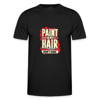 Bildende Kunst Lehrer Zeichnen Künstler Geschenk - Männer Funktions-T-Shirt - Schwarz - Vorne - AI Model Male 178 dark (178cm)