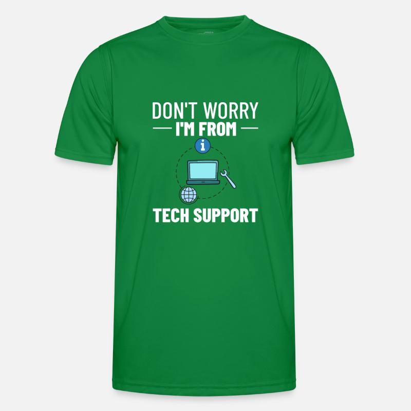 Tech Support IT Technischer Hilfe Helpdesk Männer Funktions-T-Shirt