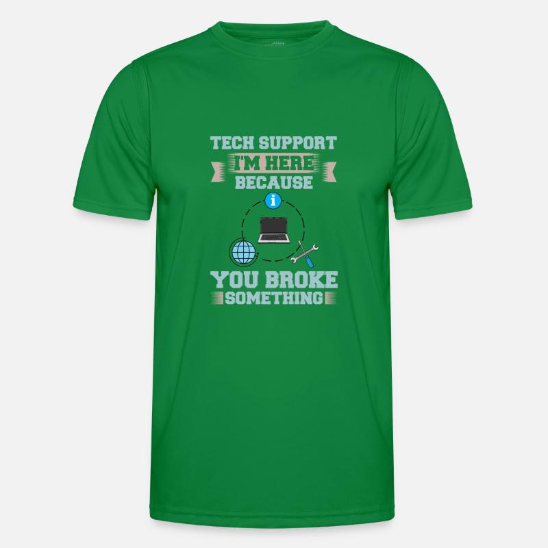 Tech Support IT Technischer Hilfe Helpdesk Männer Funktions-T-Shirt