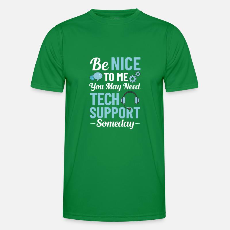Tech Support IT Technischer Hilfe Helpdesk Männer Funktions-T-Shirt