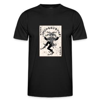 JOKER Karte Spielkarten Joker - Männer Funktions-T-Shirt - Schwarz - Vorne - AI Model Male 178 dark (178cm)