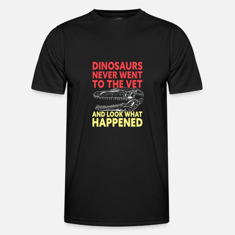 Funny Veterinary Dinosaur Veterinary Technician - Männer Funktions-T-Shirt - Schwarz