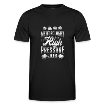 Météorologue Prévisions météorologiques - T-shirt sport Homme - noir - Devant - AI Model Male 178 dark (178cm)