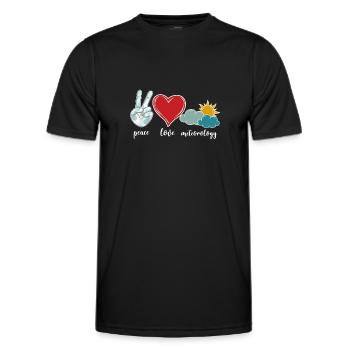 Meteorologist Weather Forecast - Men's Functional T-Shirt - black - Front - AI Model Male 178 dark (178cm)