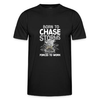 Storm Chaser Hurricane Meteorology - Männer Funktions-T-Shirt - Schwarz - Vorne - AI Model Male 178 dark (178cm)